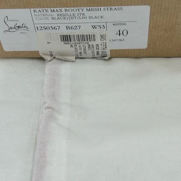 Women's Christian Louboutin, Kate Max 100 crystal embellished mesh/patent 40 - Picture 9 of 10